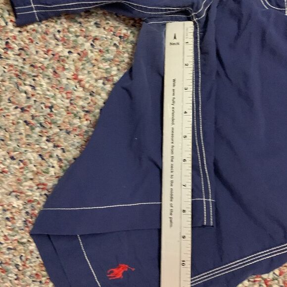 Polo Ralph Lauren Navy Cargo Drawstring Shorts Swim Trunks Size Medium - Picture 15 of 16